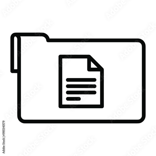 Folder icon with document page symbol