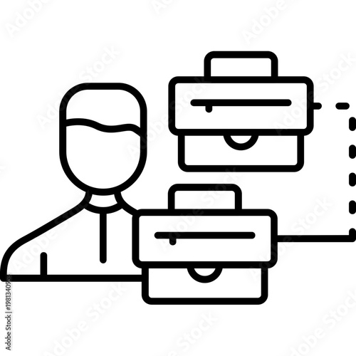 Side Hustle Success Outline Icon