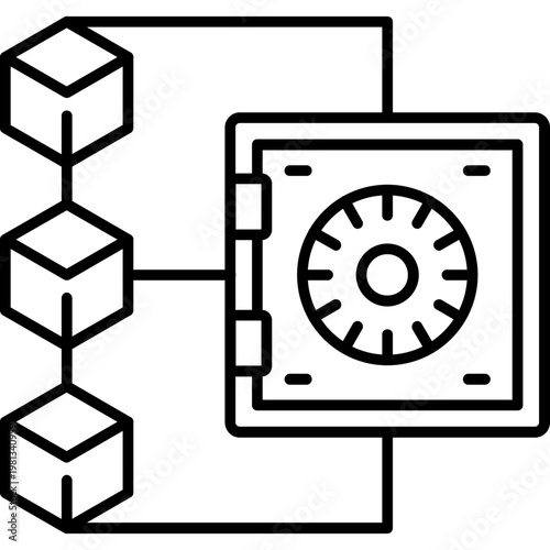 Crypto Staking Outline Icon