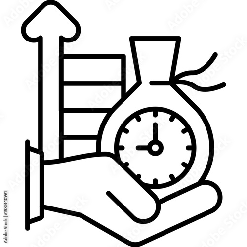 Long-term Investment Outline Icon