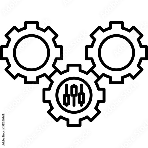 Automated Trading Outline Icon