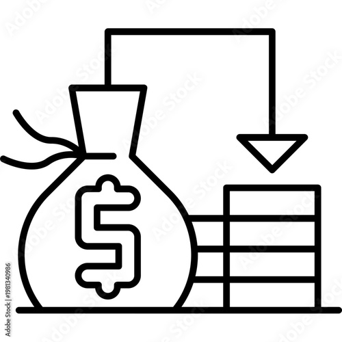 Recurring Income Outline Icon