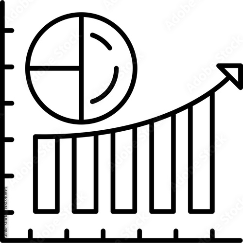 Financial Graph Outline Icon