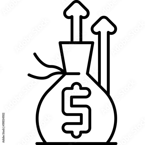 Income Flow Outline Icon