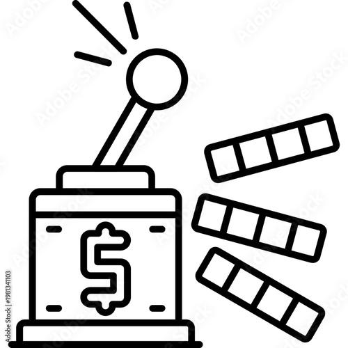 Cash Generator Outline Icon