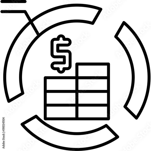 Asset Diversification Outline Icon