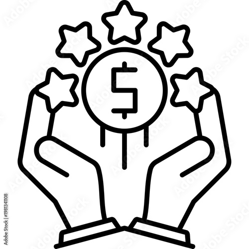 Reward Earnings Outline Icon