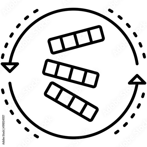 Recurring Gains Outline Icon