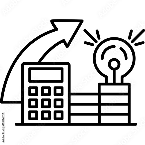 Smart Finance Outline Icon