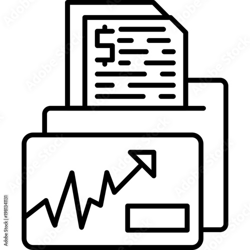 Investment Portfolio Outline Icon