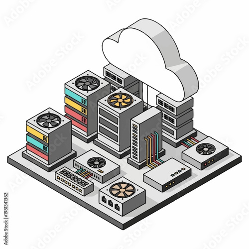 Computer servers and data storage systems.