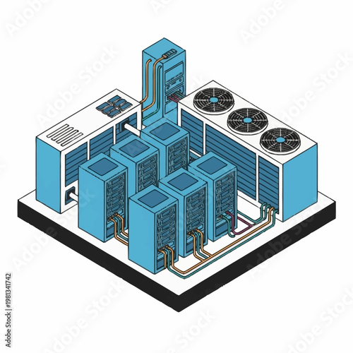 Large data center server computer system.