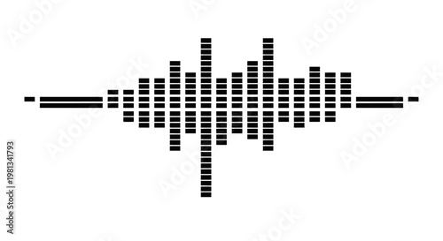 Sound wave pattern graphic design element.