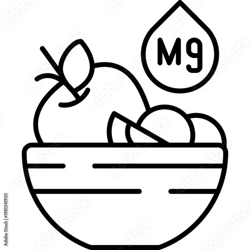 Magnesium Rich Outline Icon