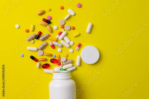 Photos Pills Scattered Widely
