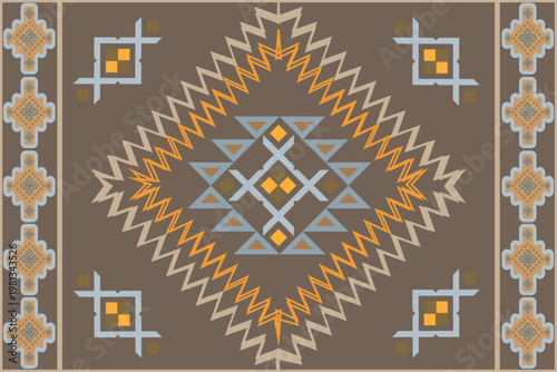 Earth Tone Southwestern Geometric Textile Pattern