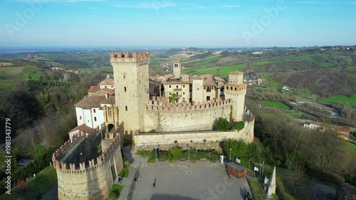 1. Aerial view of Vigoleno Castle and medieval village