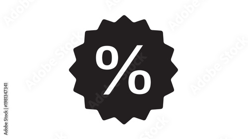 Percent symbol icon for discount sale promotion and marketing concepts
