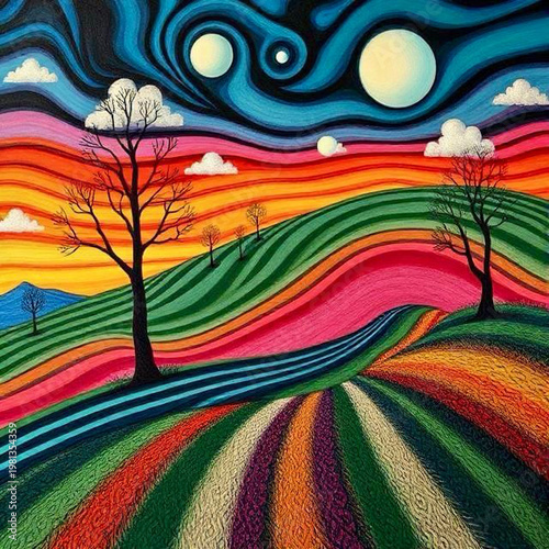landscape with rainbow