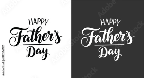 Happy father's day elegant calligraphy designs for celebrating dad