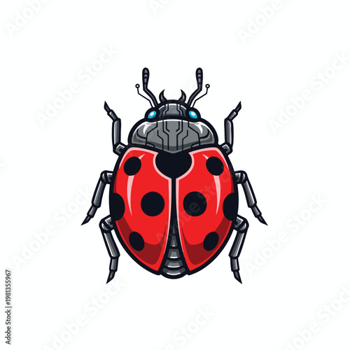 Colorful Ladybug Illustration for Nature and Insect Enthusiasts