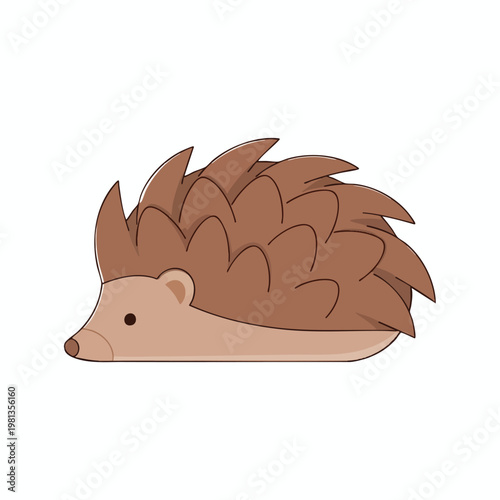 Cute Cartoon Hedgehog Illustration for Nature and Wildlife Themes