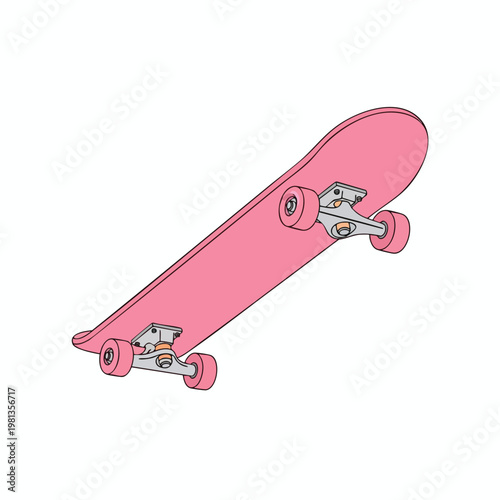 Stylish Pink Skateboard for Youth and Teenagers