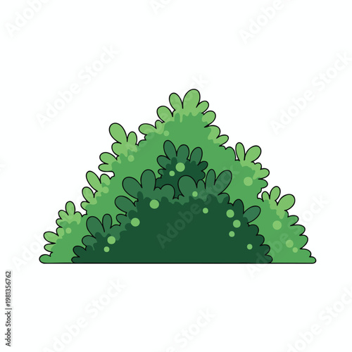 Lush Green Bushes and Foliage in a Natural Garden Setting