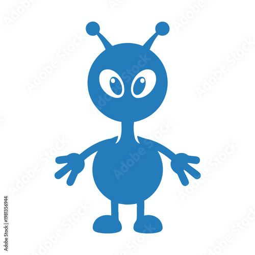 Cute Cartoon Alien Character for Creative Design and Entertainment