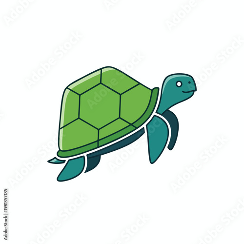 Cute Cartoon Turtle Illustration for Eco Friendly and Nature Themed Designs