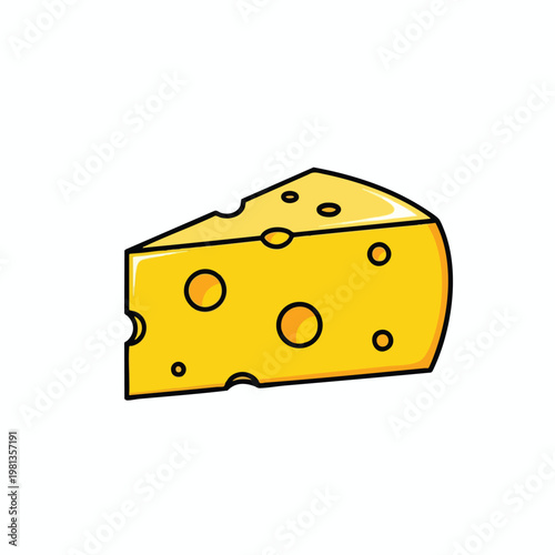 Fresh Slice of Classic Yellow Cheese for Cooking and Cuisine