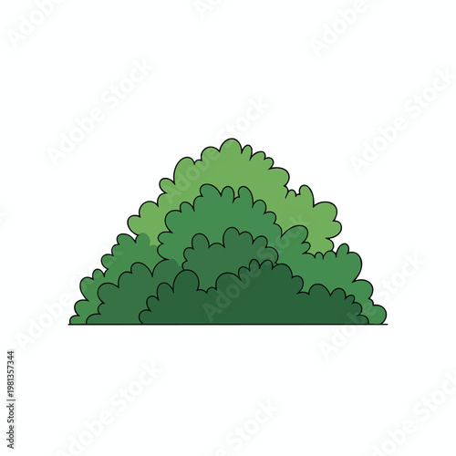 Lush Green Bushes and Foliage for Nature and Garden Designs