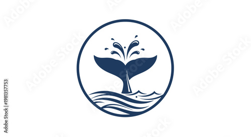 whale tail splashing in ocean waves.