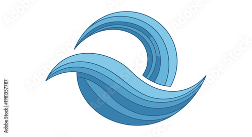 a blue wave logo on a white background.