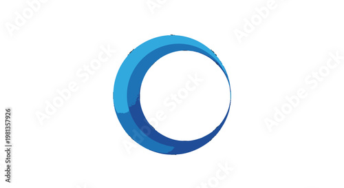 a blue circle on a white background.