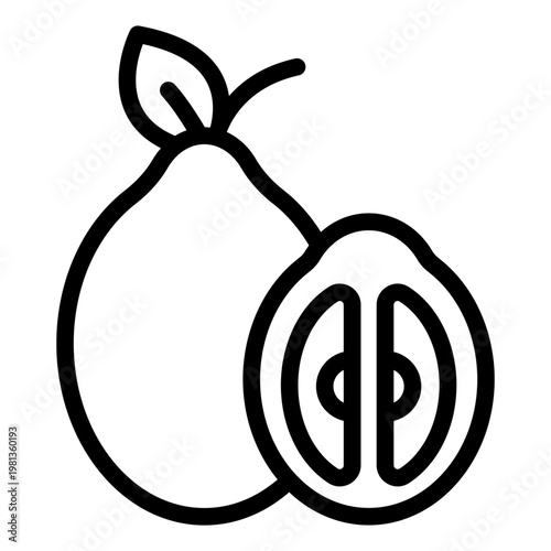 pomelo fruit outline icon. citrus produce. healthy food. harvest table.