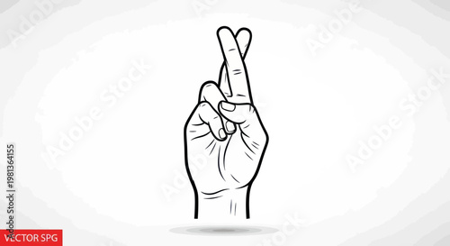Fingers Crossed Gesture for Good Luck and Hope