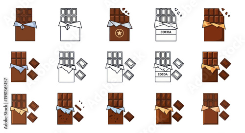Chocolate Bar Collection: Various Styles and Designs