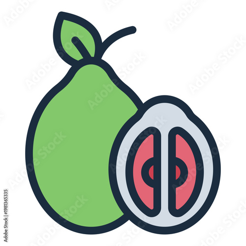 pomelo fruit filled line icon. citrus produce. healthy food. harvest table.