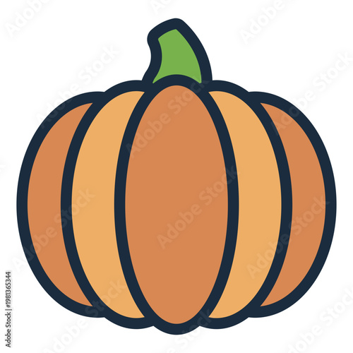 pumpkin filled line icon. autumn vegetable. seasonal meal. farm harvest.