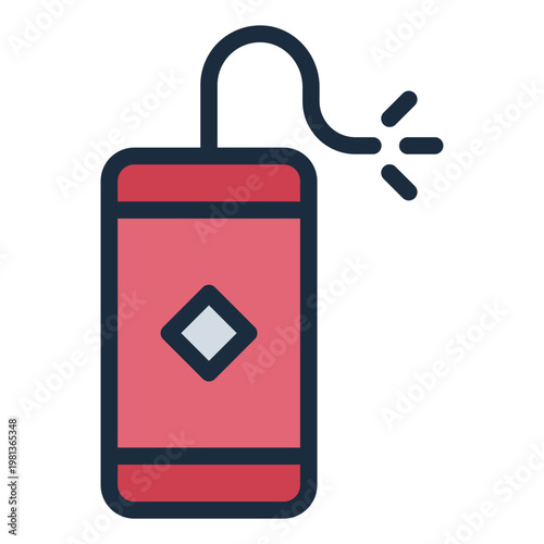 firecracker filled line icon. noisy explosive. loud celebration. festive event.