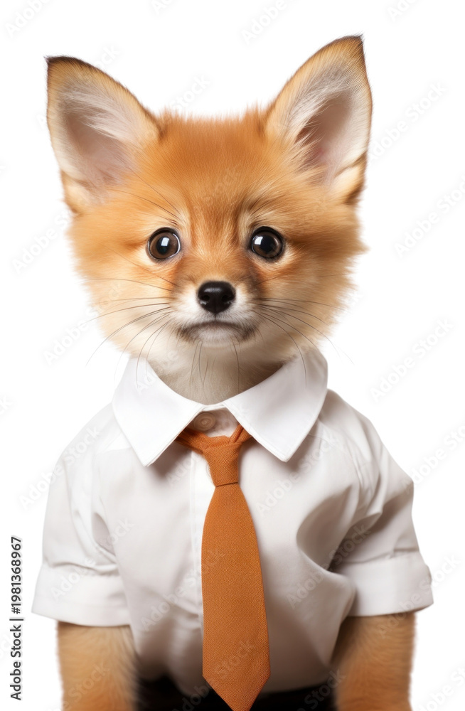 Fototapeta premium PNG Fox animal portrait necktie.