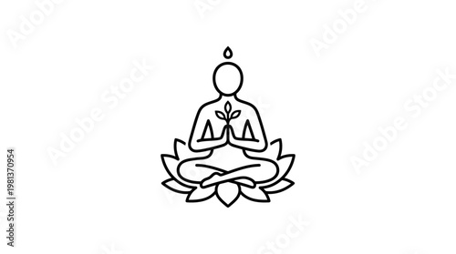 Zen Meditation Symbol Depicting Inner Peace and Growth