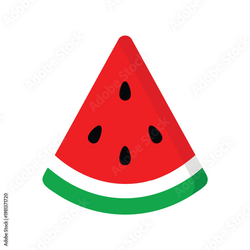 Vibrant Watermelon Slice with Fresh Juicy Flesh and Seeds