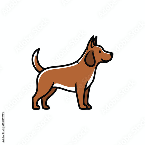 Cute Cartoon Dog Illustration for Pet Related Content