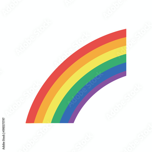 Bright and Vibrant Colorful Rainbow Arc for Creative and Artistic Projects