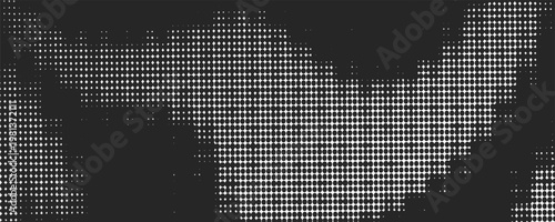 Latar belakang dengan tidak teratur, titik kacau, titik, lingkaran. Pola monokrom abstrak. Vektor warna hitam dan putih eps10.