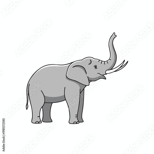Cute Gray Elephant Illustrations for Wildlife Enthusiasts