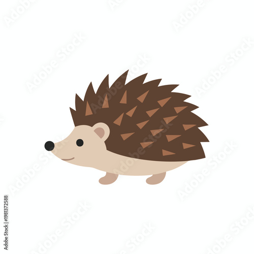 Cute Cartoon Hedgehog Illustration for Kids Toys and Decorative Designs