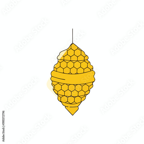 Close up of a Honeycomb Structure with a Bee Tolerance Pattern